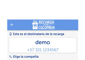 Recargas Gratis desde Colombia. Recargas a Colombia.